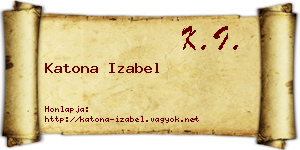Katona Izabel névjegykártya